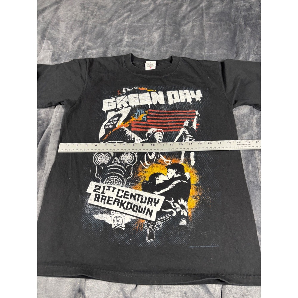Green Day 21st Century Breakdown 2009 Band T-Shirt Mens Medium Black Anvil Tee - Picture 6 of 11